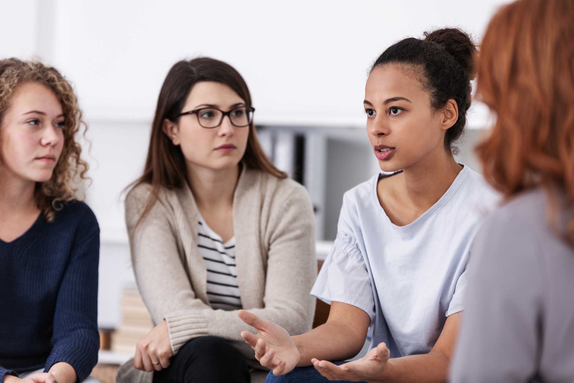 group of women talking